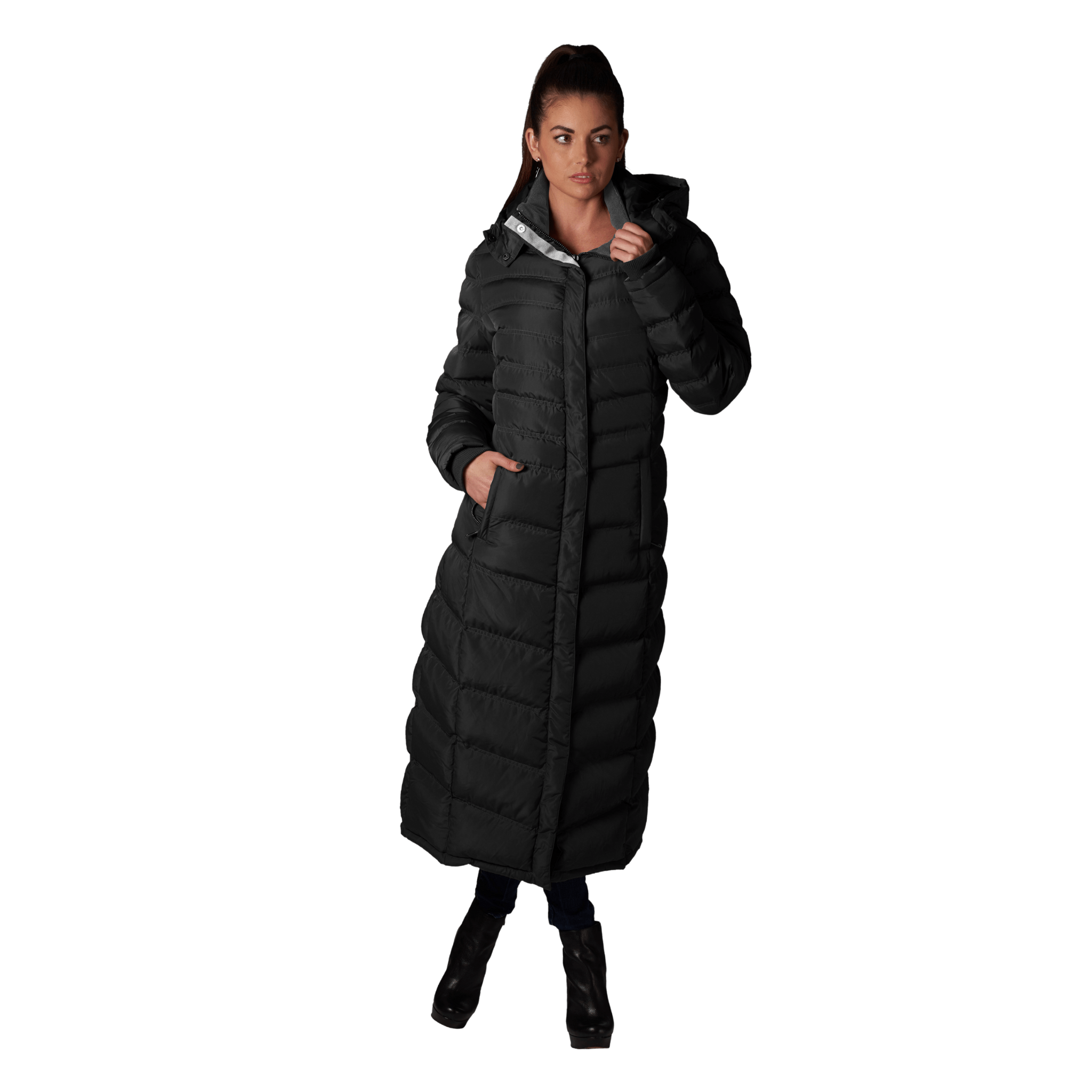 Women's Warm Winter Coat Short Puffer Faux-Fur Hood, Winter coat – The  Whole Shebang